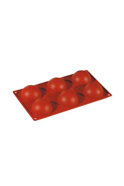 Pavoni Silicone mold for single-portions, 6 cavities, Hemisphere FR001, ø70x35hmm