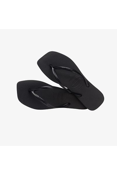 Havaianas Τετράγωνες γυναικείες μαύρες παντόφλες