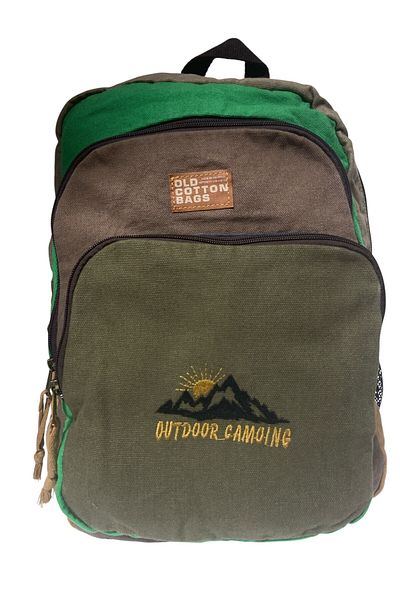 Old Cotton Quality Black Vintage Casual Printed Design Daily Outing School Backpack Revilla Bag 28X38Cm