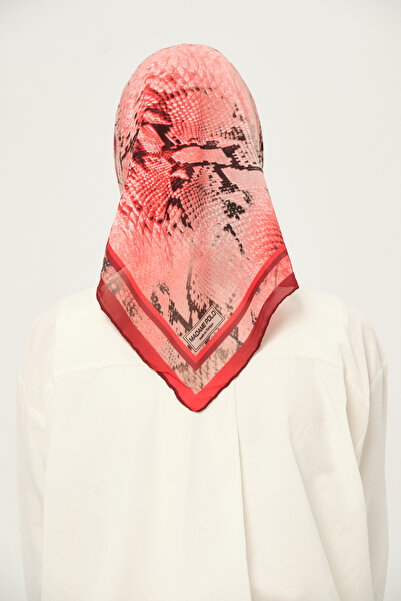 Madame Polo Printed Chiffon Scarf Multicolor Non-Slip 90X90 cm