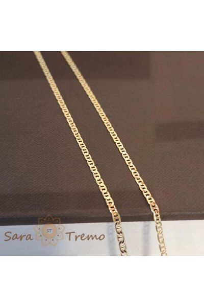 saratremo Unisex Chain Plated with 18K Gold, New Model, 50/55 cm