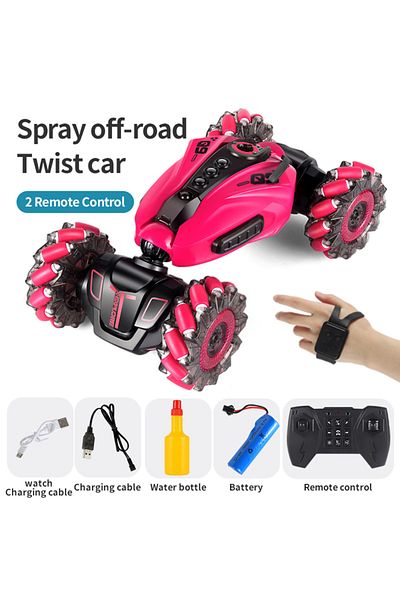 Choice C Dual Control 4WD 1:16 Stunt RC Car With LED Light Gesture Induction Deformation Twist Climbing Rad