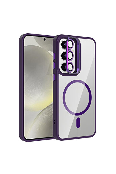 m.tk moveteck Samsung Galaxy A55 Kılıf Standlı Mika Magsafe Hassas Buton Meta...