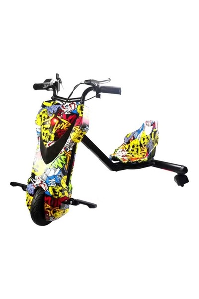 rexa سيارة كهربائية للانجراف بزاوية 360 درجة، صفراء، 70×55×21 سم