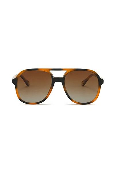 Toz Vintage Zoreya Leopard Pattern Brown Glass Vintage & Retro Unisex Sunglasses