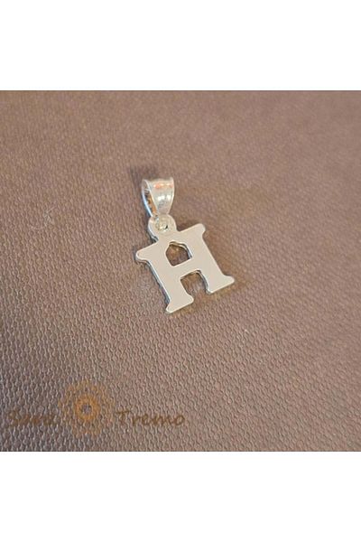 saratremo Pendant Initial Letter H in Silver