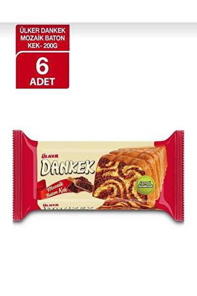 Ülker Dankek Mosaic Baton Cake 200g X 6-Pack – Intense Delicious Mosaic Cake Package 1.2kg