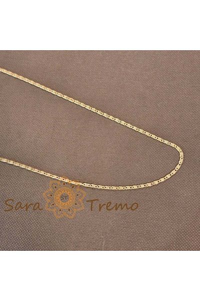 saratremo Unisex gold-plated chain – new fine and elegant model, 45 or 50 cm