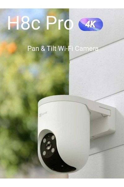EZVIZ كاميرا مراقبة خارجية H8c Pro 4K Pan & Tilt Wi-Fi