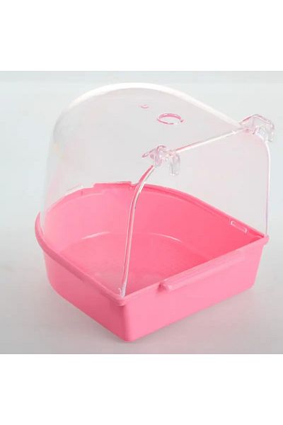 Lady Fify Cage Attachable Bath for Bird and Parrot (Pink)