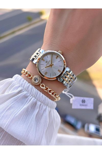 Homies Steel Cord 2 Years Warranty 30 Mt Water Resistant Women Wrist Watch+Bracelet Hm.B233240.3