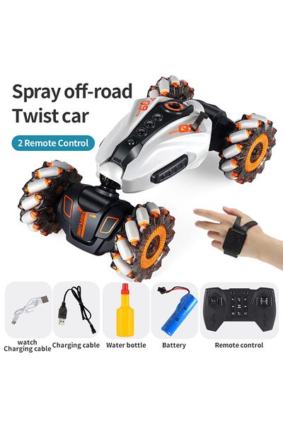 Choice B Dual Control 4WD 1:16 Stunt RC Car With LED Light Gesture Induction Deformation Twist Climbing Rad