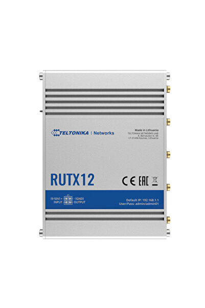 Teltonika Router LTE dual Cat 6 | RUTX12 | 802.11ac | 867 Mbit/s | 10/100/1000 Mbit/s