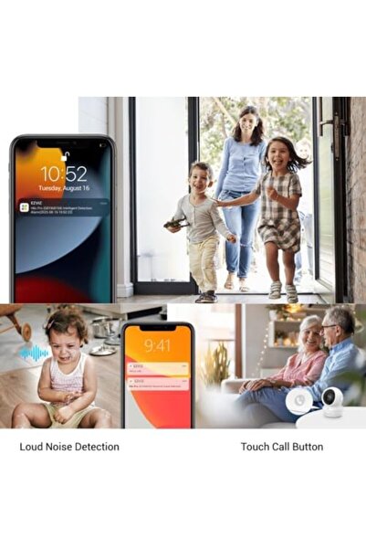 EZVIZ H6c Pro | WiFi 360 Home Security Camera, Call Button, Smart IR Night Vision, Motion Detection,