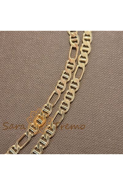 saratremo Unisex Chain Plated with Gold – New Model 3-in-1, Unique Links