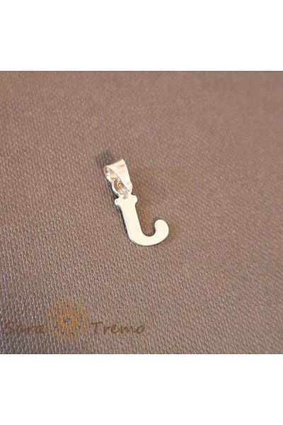 saratremo Personalized Silver Pendant Letter J