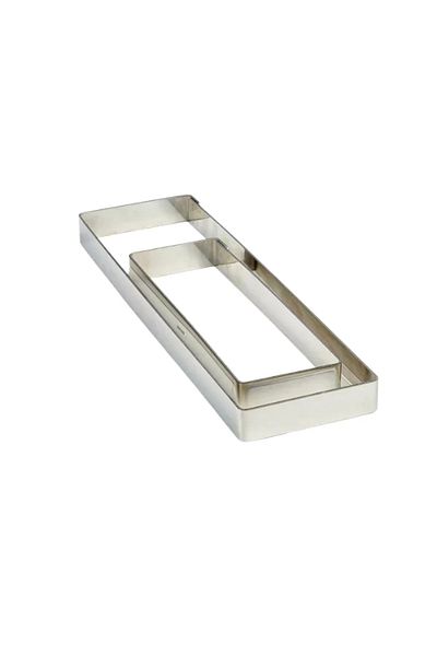 Pavoni Rama dreptunghiulara pentru tort si prajituri din inox, 280×80×20h mm