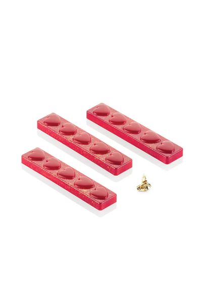 silikomart Polycarbonate mold for heart tablets, Tesoro-b, 8 cavities, 120 × 25 × 9 mm