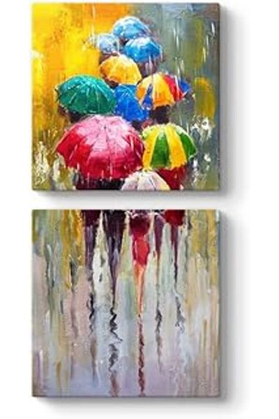 AMAZON TOHUM Tabloshop Rainbow Colored Umbrellas 30 X 63-2 Pieces