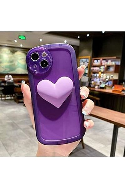 AMAZON TOHUM Go Accessory Transparent Case with Heart Model Toy Compatible with iPhone 13 and 14
