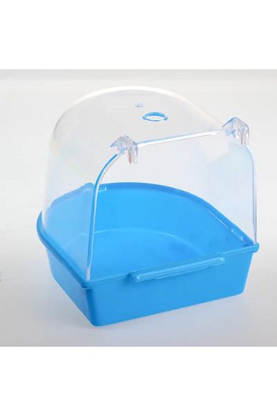 Lady Fify Cage Attachable Bath for Bird and Parrot (Blue)