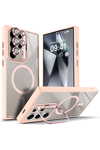 m.tk moveteck Samsung Galaxy S25 Ultra Kılıf Standlı Mika Magsafe Hassas Buto...