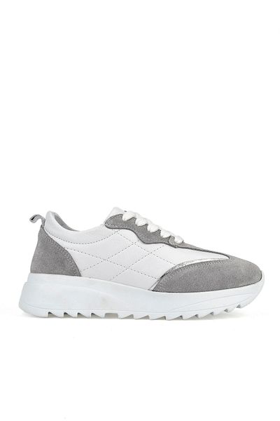 Ziya , Women's Genuine Leather Sneaker 1531050Z26802420Pk White