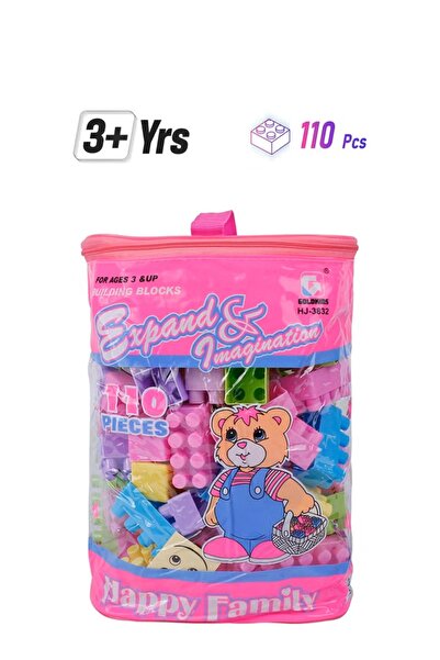 HAPPLY مكعبات بناء من 110 قطعة مع أكياس 110 3+ سنوات