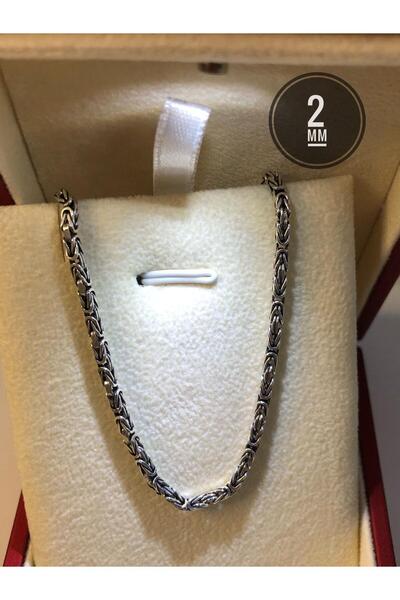 GWOMA 2mm Kare Kral Zincir 925 Ayar Gümüş Işıklı Kutuda Sevgiliye • Eşe • Bab...