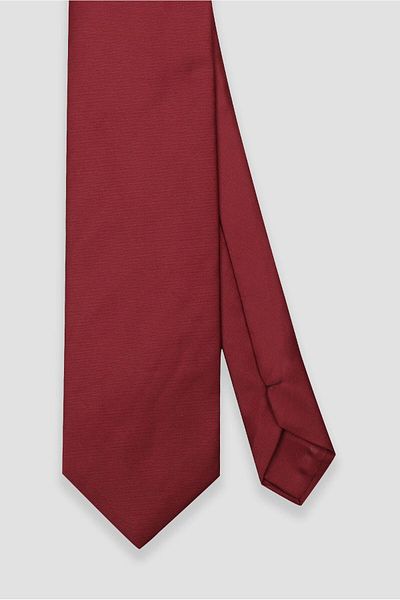 Abbate Tie 8 cm Microfiber Polyester Red Men's Plain Tie