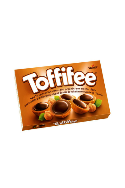 Toffifee بندق ستورك بالكراميل مع النوجا الكريمي والشوكولاتة، 125 غرام