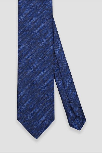 Abbate Tie 8 cm Microfiber Polyester Navy Blue Men's Patterned Tie