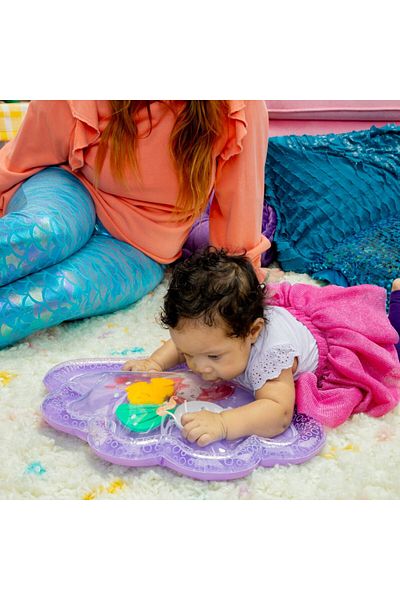 Bright Starts THE LITTLE MERMAID Sea Treasures Tummy Time Water Mat, 0-12 Months