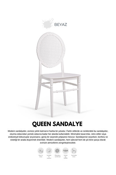 Daim Plastik QUENN DÜĞÜN SANDALYESİ