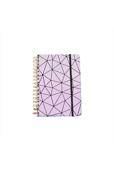 Midi A5 Laser geometry pattern coil notebook/mixed