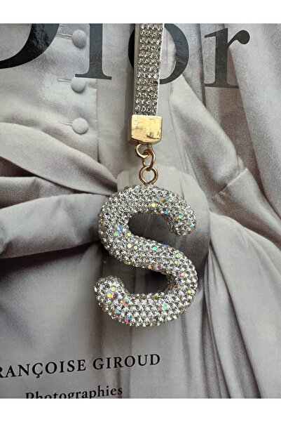 Milena Designer Store Milena Istanbul Letter Stone Bag Charm / Keychain / Car Ornament - Letter S