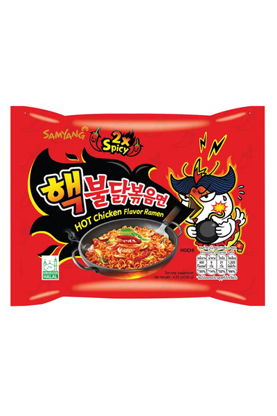 SAMYANG رامين 2x بنكهة الدجاج الحار، 140 غرام