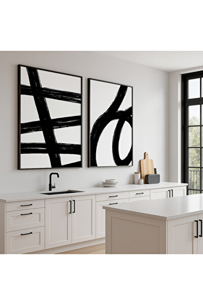 seninürünün Stride - Pictură modernă din 2 piese cu imprimare pe tablă adevărată, cu cadru metalic din aluminiu negru