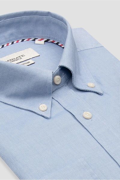 Abbate Matteo Royal Oxford Cotton Comfort Fit Light Blue Button-Down Collar Men's Solid Shirt