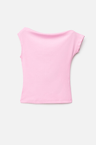 urban focus Asymmetric Collar T-Shirt