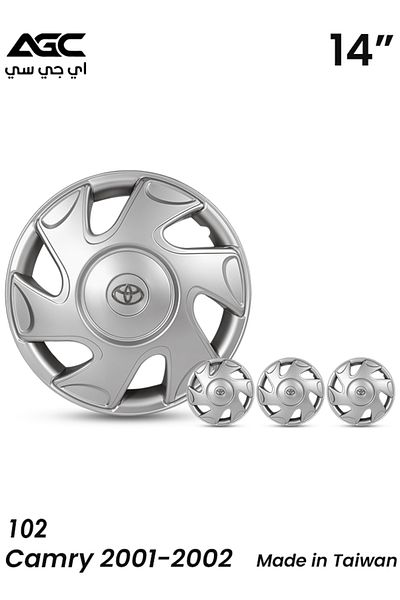 AGC Toyota Camry 14” Hub Cap Set (2001–2002) – Durable Plastic Wheel Covers - 102