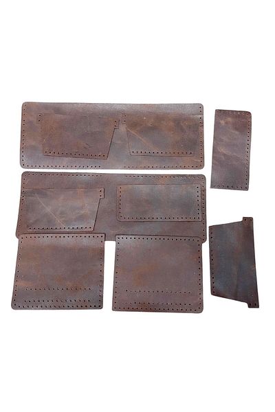 ipekbazaar Ready Cut Leather for Meriç Genuine Leather Men's Wallet with Sewing Holes