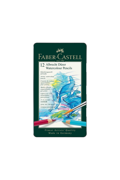 Faber Castell Albercht Dürer Aquarell 12'li Boya Kalemi,Suda Çözünür,Canlı Re...