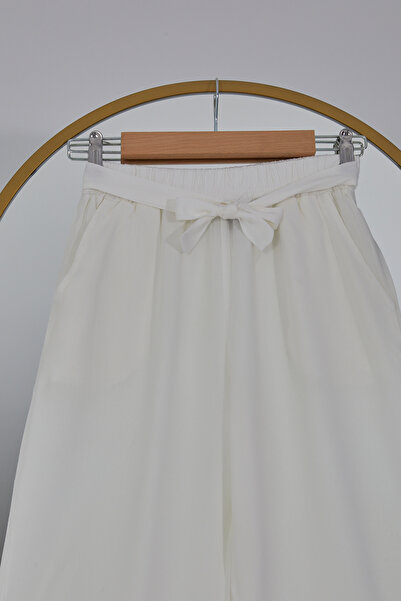 DPARİS Elastic Waist Relaxed Fit Loose Leg Casual Trousers