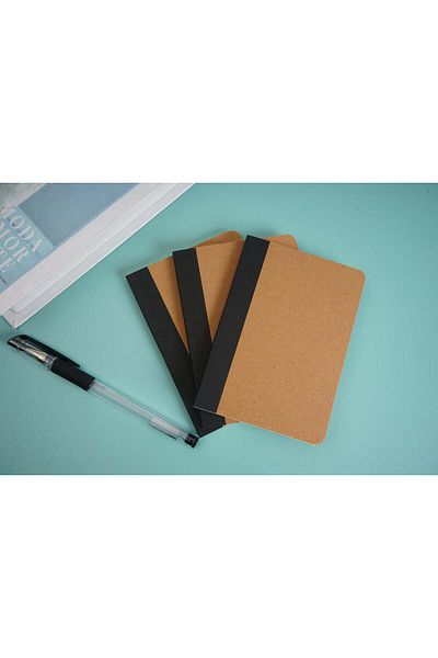 Midi Kraft paper splicing car line notebook 3pcs set