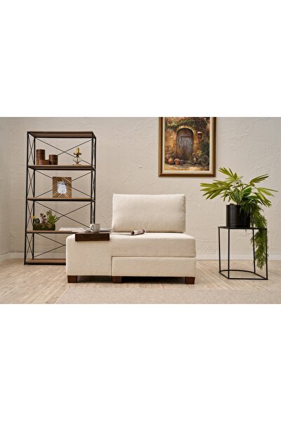 Vivense PERENNA YATAKLI TEKLİ KOLTUK, ŞÖNİL, KREM, SOL