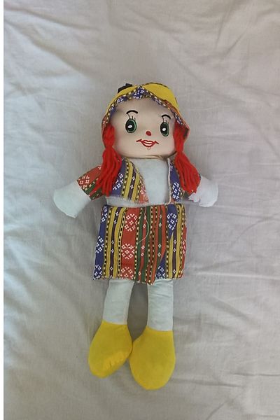 MİNGODAN Local Cloth Doll with Clothes 1 Piece Single Handmade Doll 42 cm