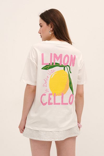 Addax Lemon Printed T-Shirt P10496