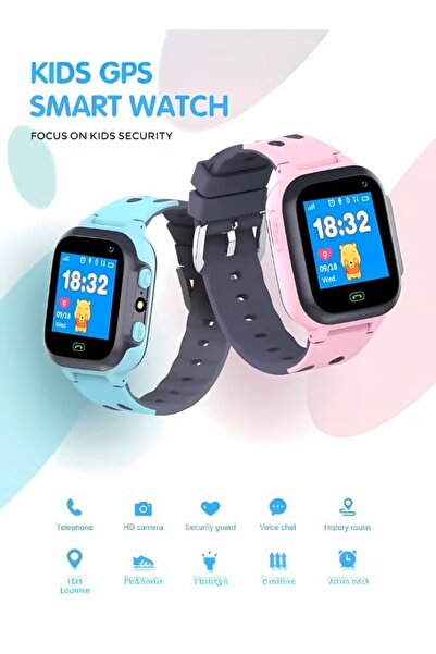 Denx Kids Smart Watch Phone With SIM Card Slot Pink