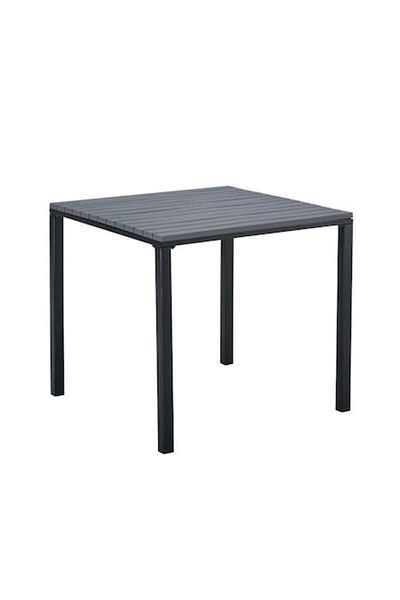 Ha.ro Masa terasa/gradina gri antracit din metal si polipropilena, 80x80x74, Oakville Bistro